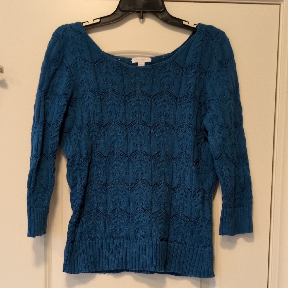 Blue‎ Teal Cable Knit Sweater